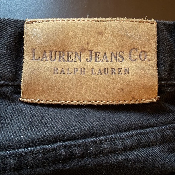Ralph Lauren Jeans Co. Womens Jeans 14P Petite 27" Inseam Straight Leg Black - Picture 3 of 7